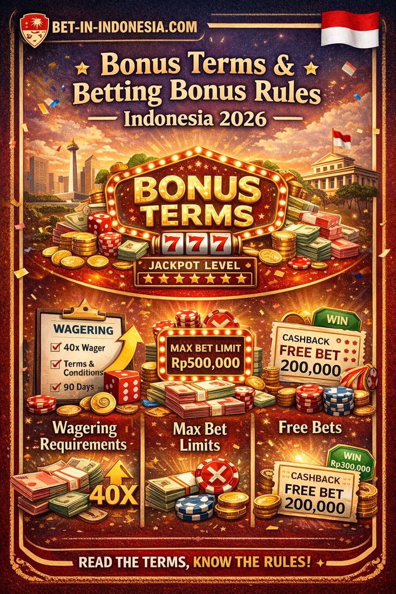 Bonus Terms Indonesia 2026 🇮🇩 (Wagering, Max Bet, Free Bet Rules) + Free Sports TV Tips 📺⚽