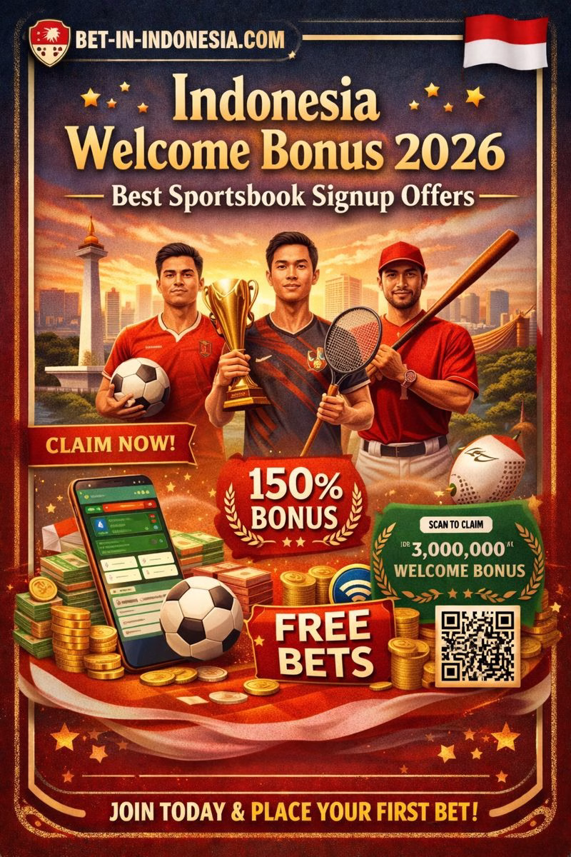 Indonesia Welcome Bonus 2026 – Best Sports Betting Signup Offers (Bonus + Free Bets)