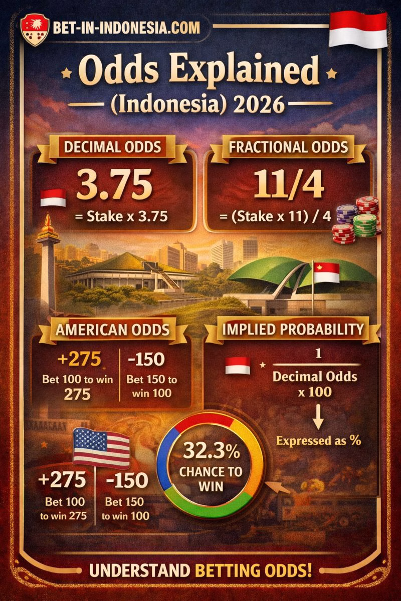 Odds Explained (2026) How Betting Odds Work in Indonesia: Decimal, Fractional & American