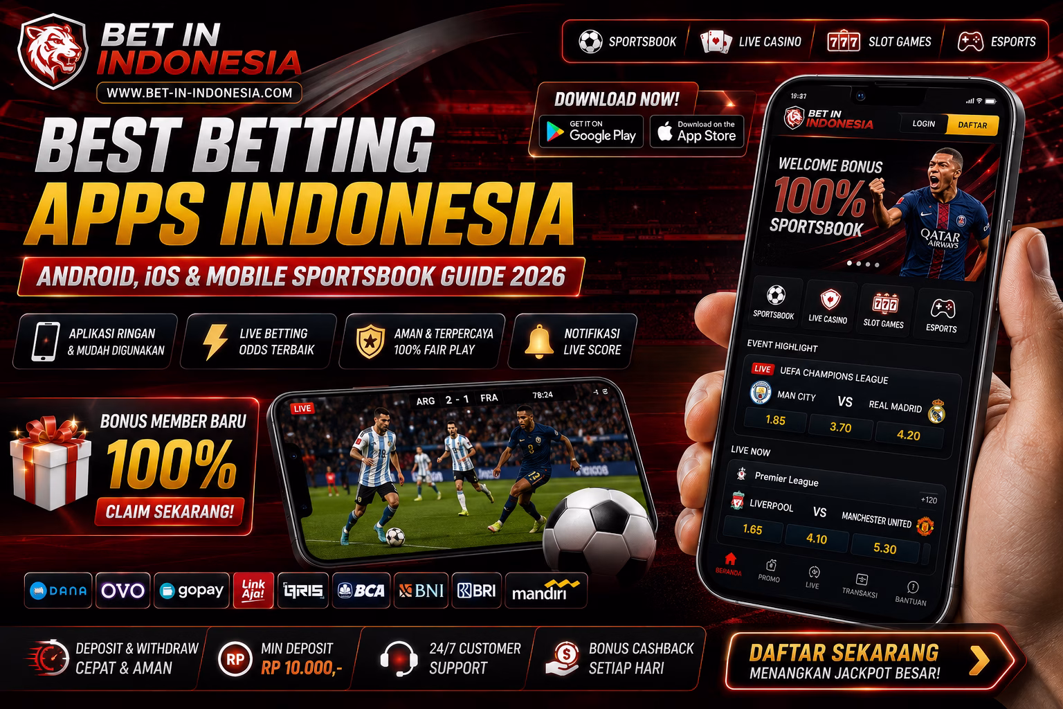 Best Betting Apps Indonesia – Android, iOS & Mobile Sportsbook Guide 2026