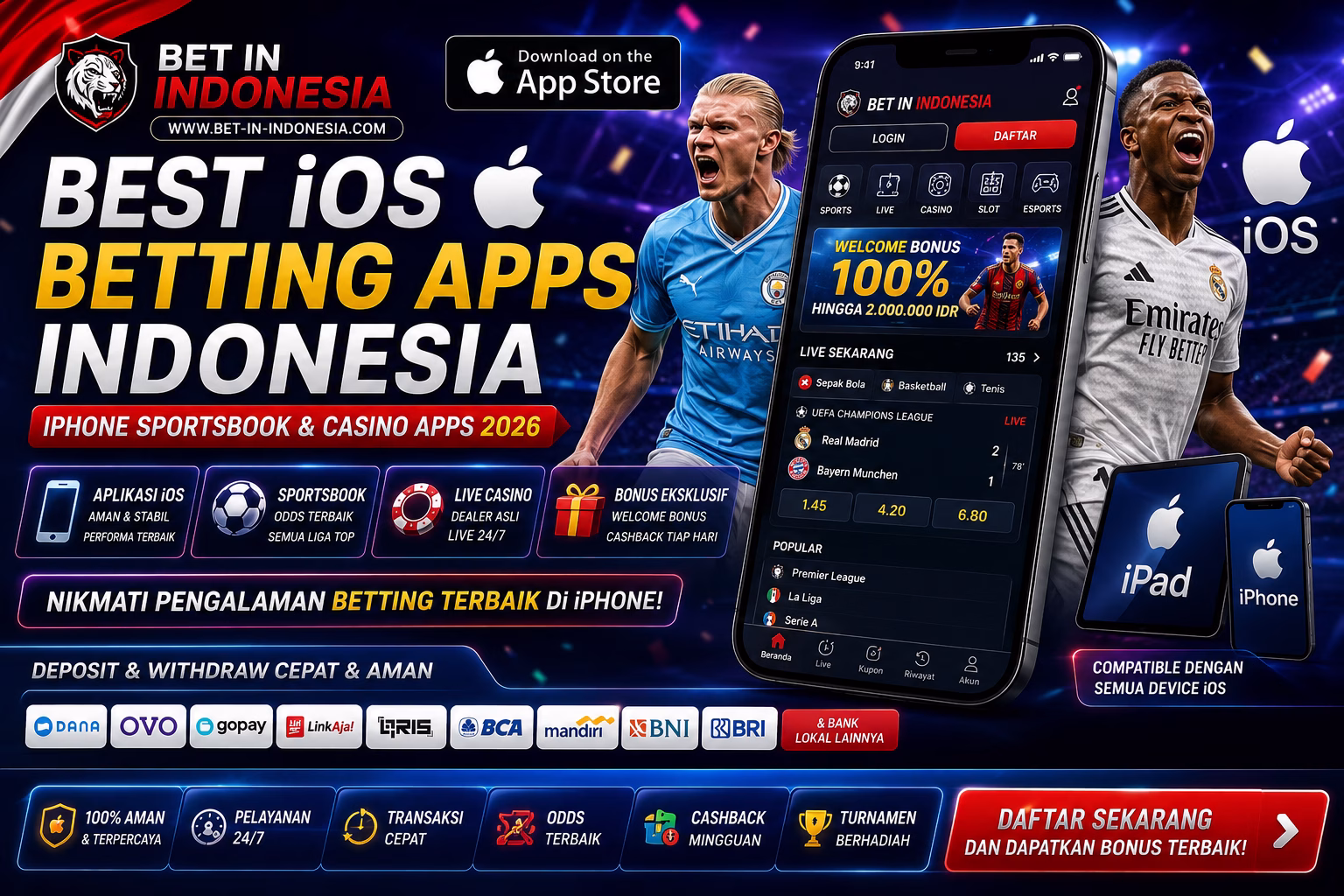 Best iOS Betting Apps Indonesia – iPhone Sportsbook & Casino Guide 2026