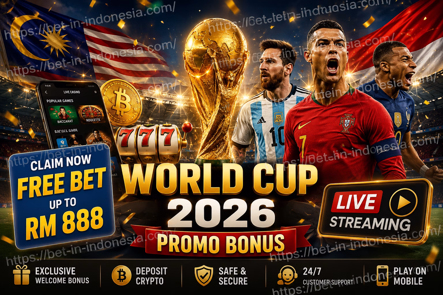 World Cup 2026 Promo Bonus Claim Free Bet + Situs Bet dengan Live Streaming