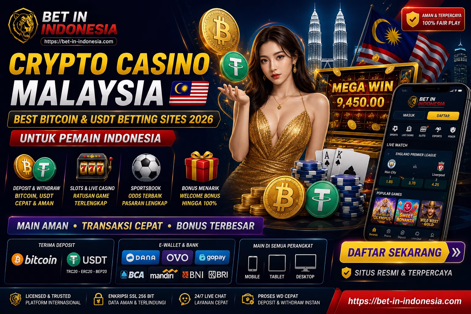 Crypto Casino Malaysia – Best Bitcoin & USDT Betting Sites 2026