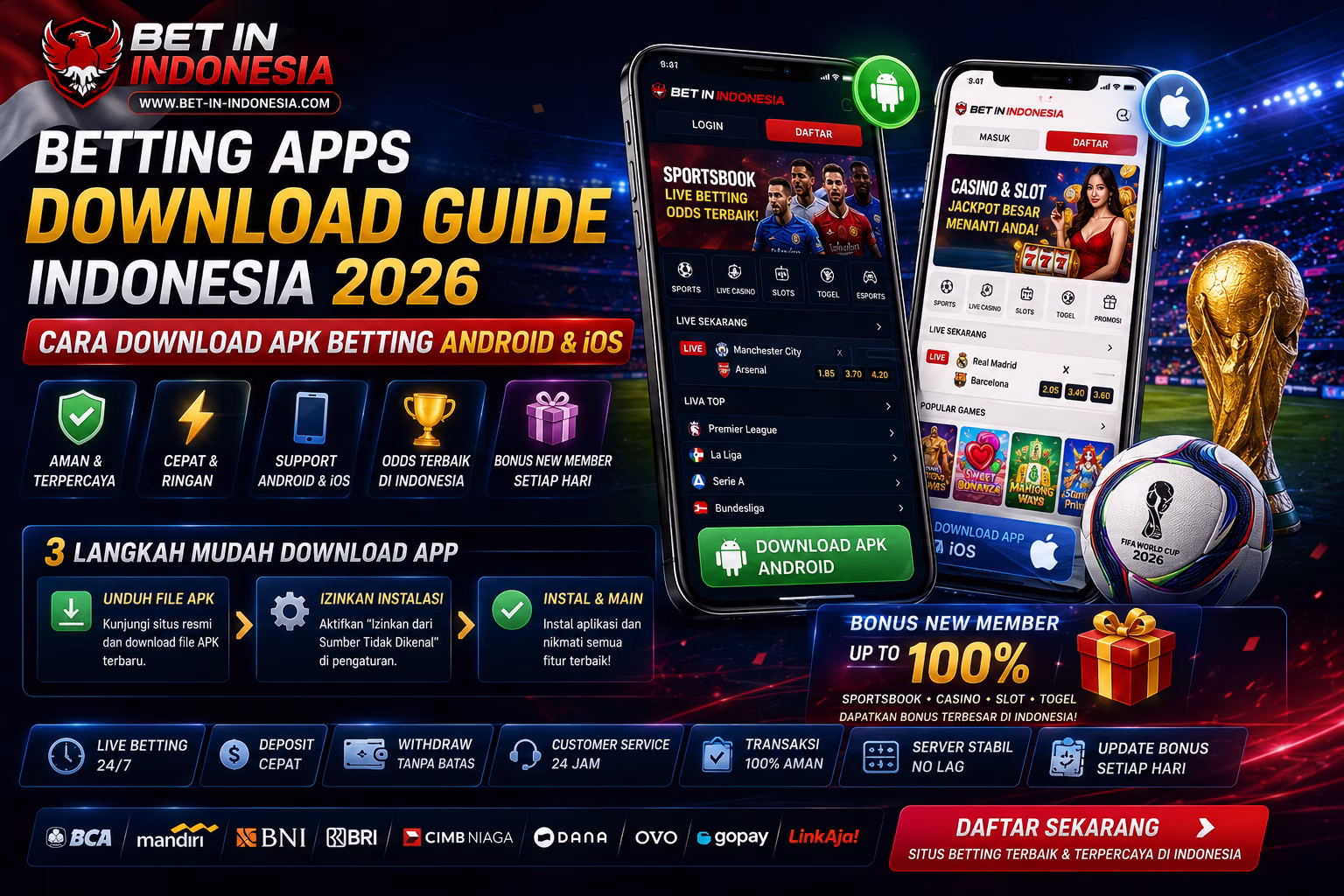 Betting Apps Download Guide Indonesia – Cara Install APK Android & iOS 2026
