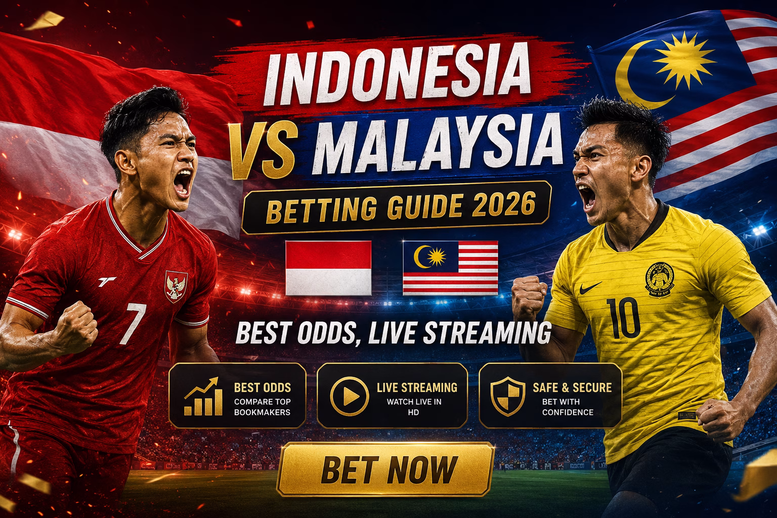 Indonesia vs Malaysia Betting Guide 2026 Best Odds, Live Streaming & Bonus Panduan