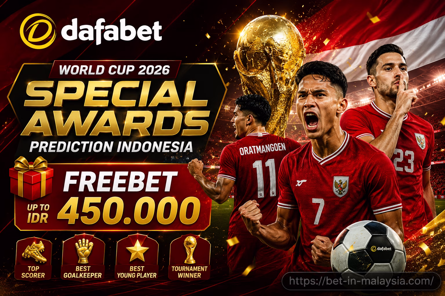 Dafabet World Cup 2026 Special Awards Prediction Indonesia Prediksi Penghargaan & Freebet Rp 450.000