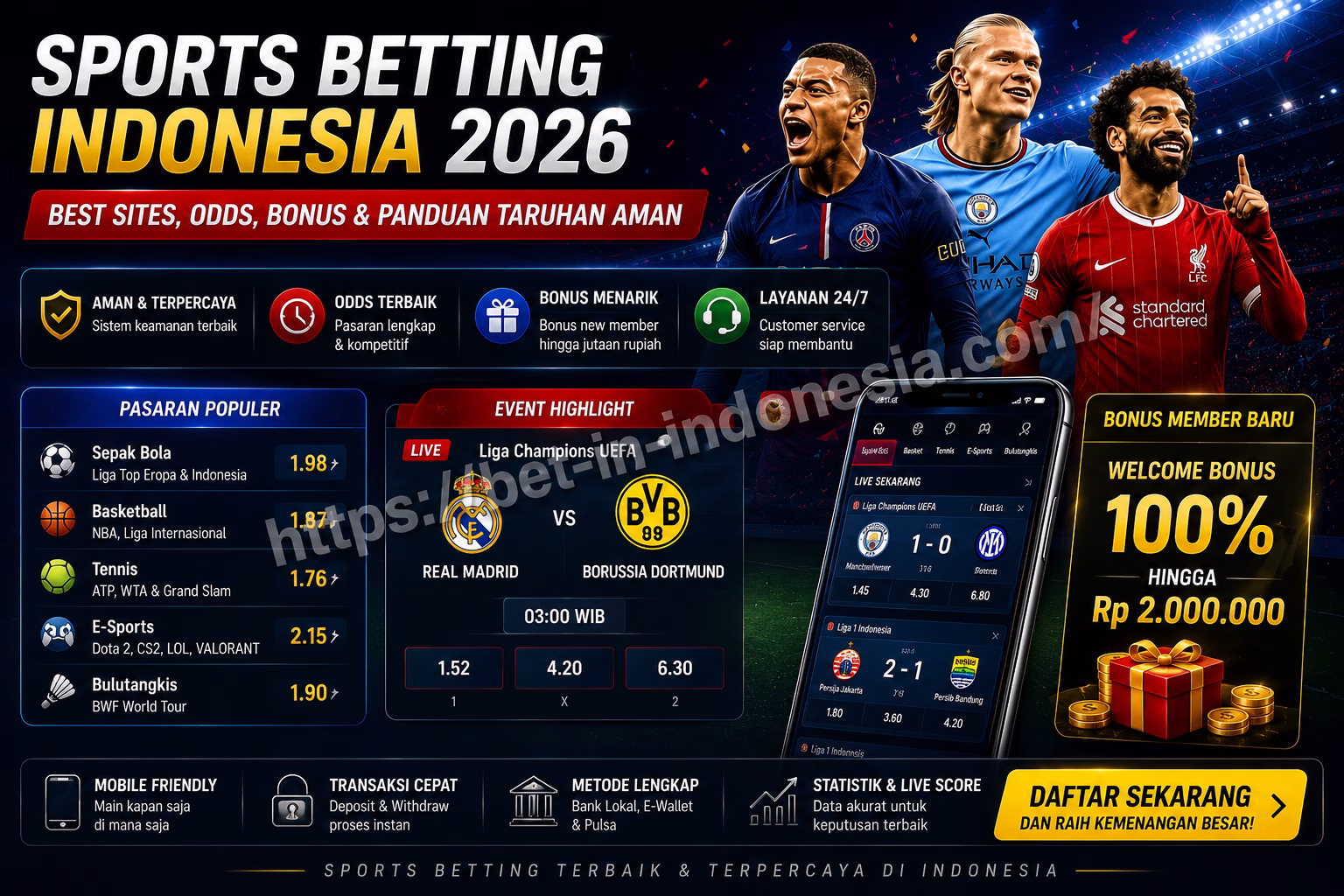 Sports Betting Indonesia 2026 Best Sportsbook Guide & Panduan Taruhan Olahraga Aman